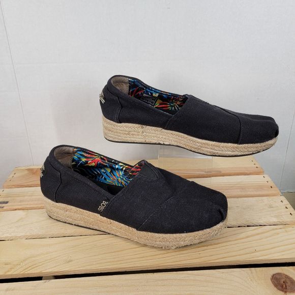 BOBS By Sketchers Memory Foam w/ Arch Pillow Black - Size 8 - Picture 2 of 7